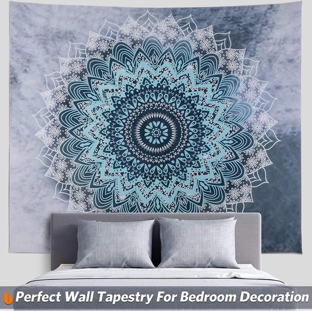 Not Fade Machine Washable Mandala Tapestry Wall Hanging Trippy Hippie Bohemian